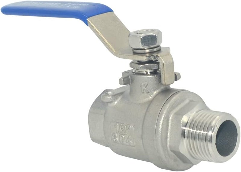 DAN SPEED 1/2 Inch Male x Female NPT Ball Valve S304 Stainless Steel,Full Port Heavy Duty for Water, Oil, and Gas,1000WOG (1/2 inch) - Image 1